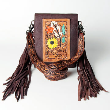 American Darling Cross Body Hand Tooled Full Grain Genuine Leather Western Women Bag Handbag Purse | Crossbody for Cute
